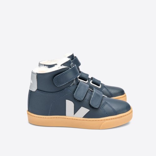 Veja Esplar Mid Leather Lasten Kengät Laivastonsininen (K78C94)